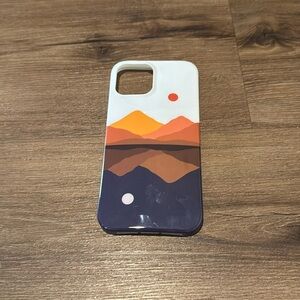 Casely iPhone 12 Max Opposites Attract Day & Night Colorblock Mountain Case